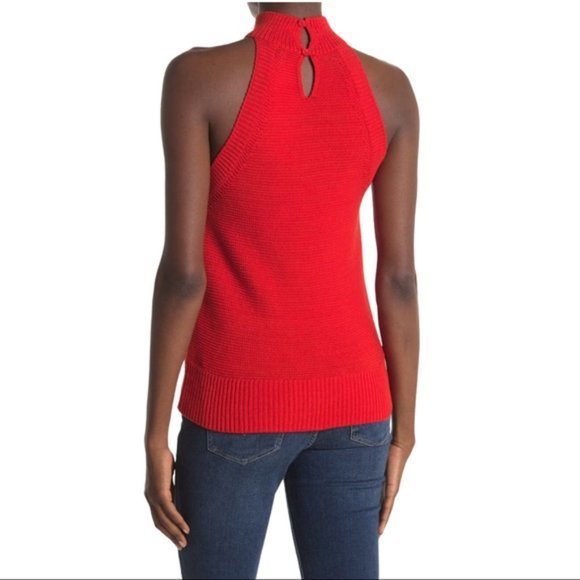 NWT JOIE Carmena Knit Halter Tank Red XXS - Picture 2 of 3